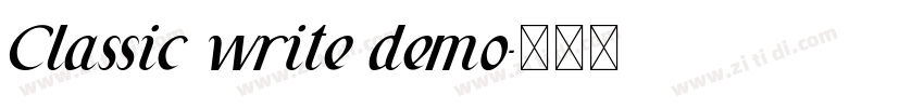 Classic write demo字体转换